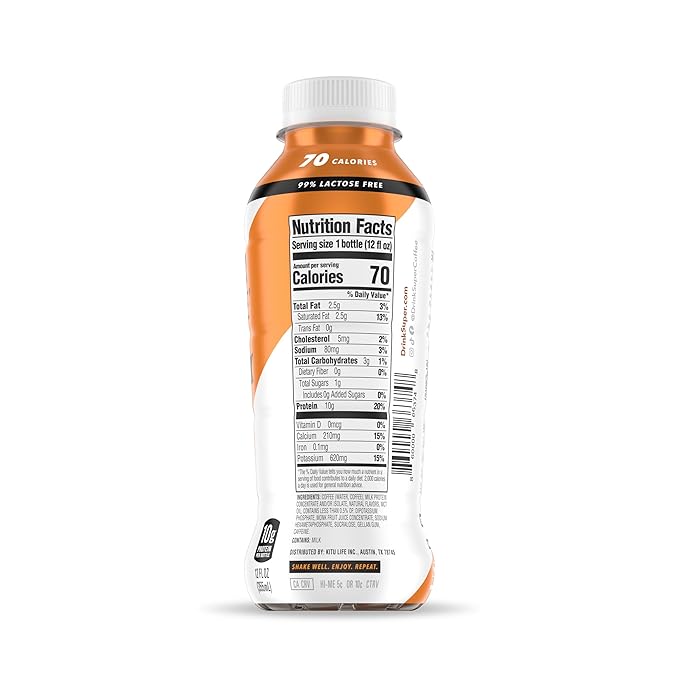 Super Coffee, Keto Protein Coffee, Pumpkin Pie Latte (12 Ounce Bottles, Pack of 12) - Low Net Carbs, No Added Sugar, Keto Friendly, 10g of Protein, Low Calorie, Iced Smart Coffee Drinks