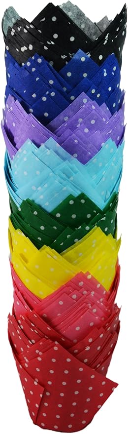 Polka Dot Colored Set Tulip Baking Cups Cupcake Liners Muffin Liners Greaseproof Paper 200