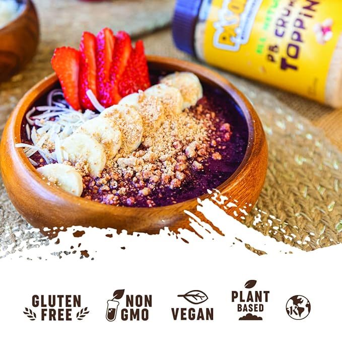 PASOKIN | Peanut Butter Crumbs | Gluten-Free, Vegan, All Natural Peanut Butter Topping, Made in USA, Value Pack, 1 LB