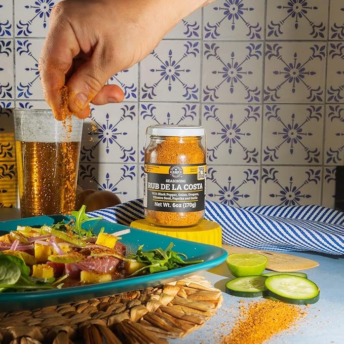 SMP Rub de la Costa: 100% Natural, No Preservatives, Perfect Tangy & Salty Seasoning for Seafood, White Meats, Veggies & Vinaigrettes – For Grill Masters & Home Cooks – 6 oz
