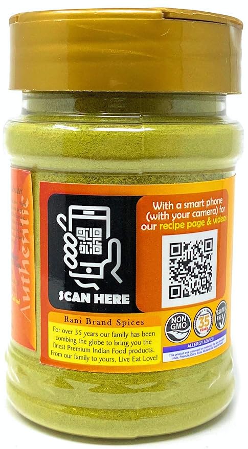 Rani Curry Leaves Powder (Kari Neem Patha) Indian Spice 2.4oz (70g) PET Jar ~ All Natural | Vegan | Gluten Friendly | NON-GMO | Indian Origin
