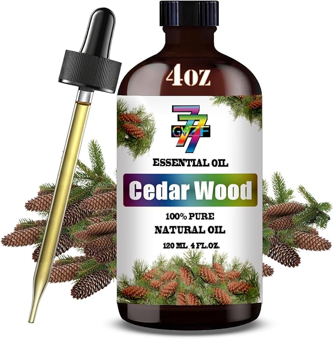 Cedar Wood Essential Oil (4 oz/120 ml) ??Cedar Wood Oils for Aromatherapy, diffusers, humidifiers, Home fragrances, DIY Skincare, soap Making, DIY Candle, Relaxation, Yoga, and Meditation