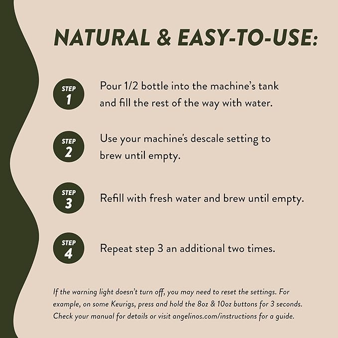 Effective Keurig Descaling Solution (2 Uses) ??Universal Coffee Machine Descaler for Keurig, Nespresso, Breville, Delonghi