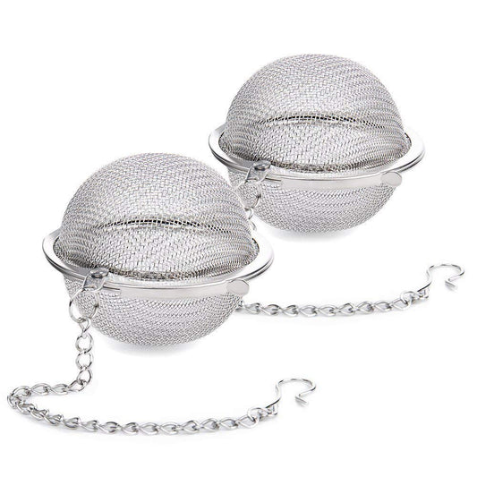 2Pcs Stainless Steel Tea Infuser Strainer, 2.04 Inch Fine Mesh Ball