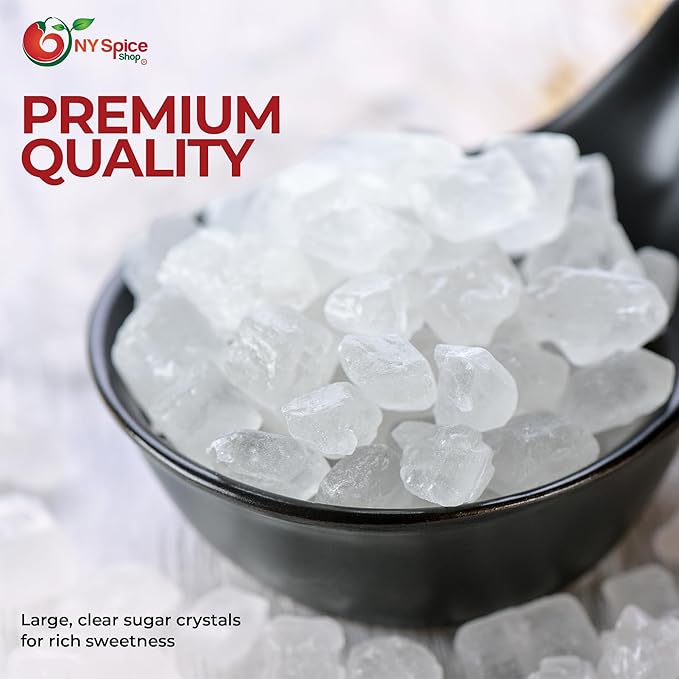 NY SPICE SHOP Rock Sugar ??5 Pound Bag Rock Candy Crystals ??Sugar Rocks Whole Crystals ??Rock Candy ??Rock Sugar for Tea, Cakes