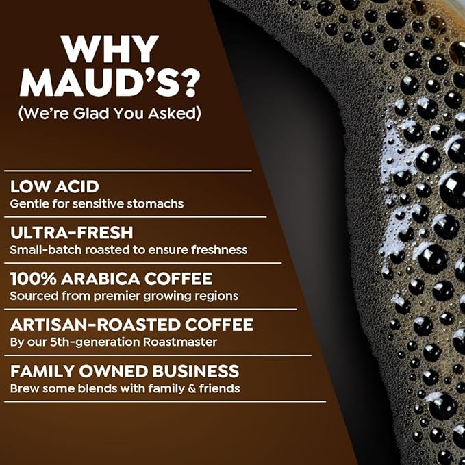 Maud's Dark Roast Instant Coffee, 52 ct, 100% Arabica Coffee, Instant Hot or Iced Coffee - Just add water