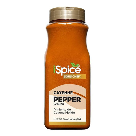 iSpice | Cayenne Red Pepper | 16 oz | Bulk Size | Kosher | Rich Aroma