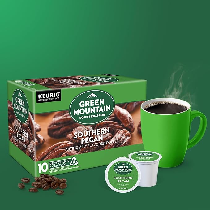 Green Mountain Coffee Roasters Southern Pecan Keurig Single-Serve K-Cup pods, Light Roast Coffee, 60 Count (6 Packs of 10)