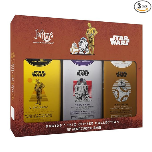 Joffrey's Coffee - Droids??Trio Collection, STAR WARS Licensed Coffee Collection, Artisan Medium Roast, Brew or French Press (Ground, 11oz)
