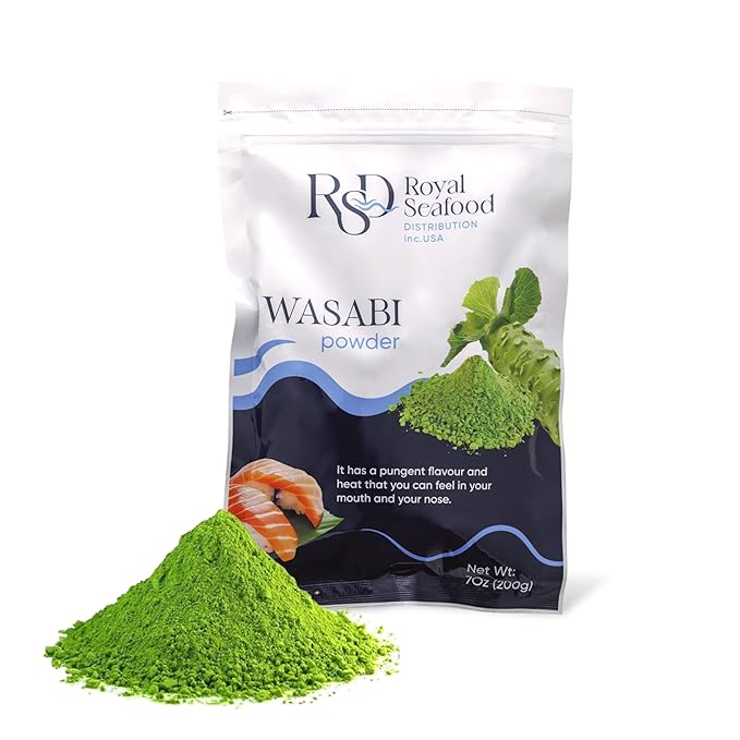 RSF ??Premium Wasabi Powder 200g (7 oz) ??Real Japanese Horseradish Root Powder for Sushi, Sashimi & Dipping - Hot Wasabi Powder Organic, Gluten-Free Japanese Seasoning