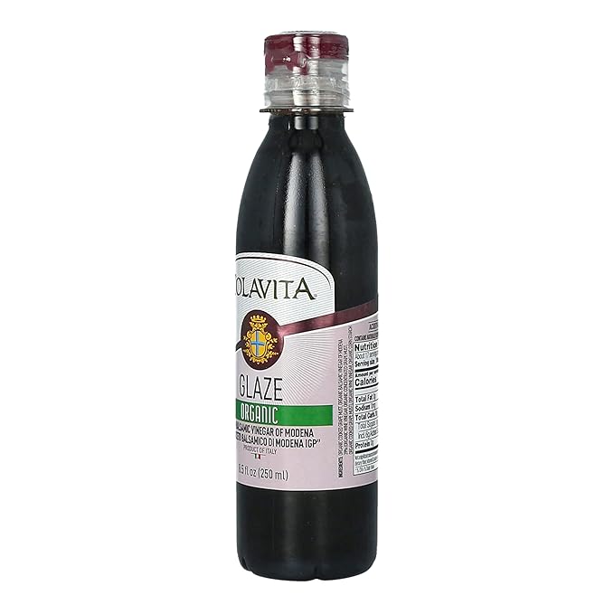 Colavita Balsamic Glaze - Organic, 8.5 Fl Oz (Pack of 1) Squeeze Bottle, Imported from Italy