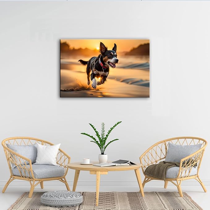 Hoopwarte Custom Canvas Prints with Your Photo, Pictures on Canvas Transform Photos into Stunning Framed Wall Art-Personalized Prints Pictures Wall Art Decor(24L?쐘16W 60x40cm)