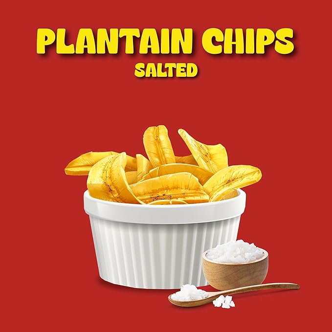 Mayté Lightly Salted Plantain Chips – 30 Individual Packs (3oz Each) – Crunchy, Savory, Healthy Snacks Made from Real Plantains – Non-GMO, Gluten-Free, Kosher – No Preservatives or Artificial Colors
