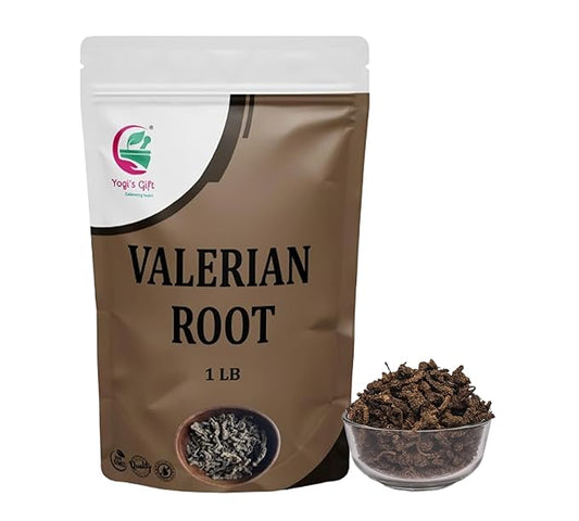 Valerian Root Whole 1 LB, 100% Natural & Pure, Perfect for Tea, Herbal Blends & Wellness Uses, 1 LB Bulk Pack, Resealable Bag for Freshness - By Yogi?™s Gift®