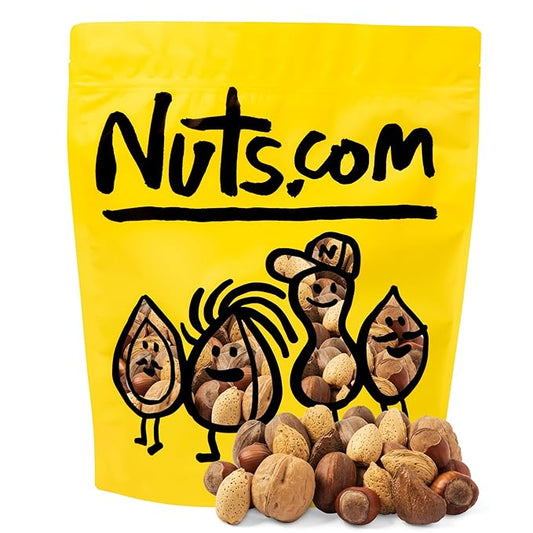 Nuts.com ??Mixed Nuts in Shell ??5 Lb Bag, Healthy Snack Sampler, Includes Premium Walnuts, Almonds, Hazelnuts, Pecans & Brazil Nuts ??Good Source of Protein, Fiber & Omega-3