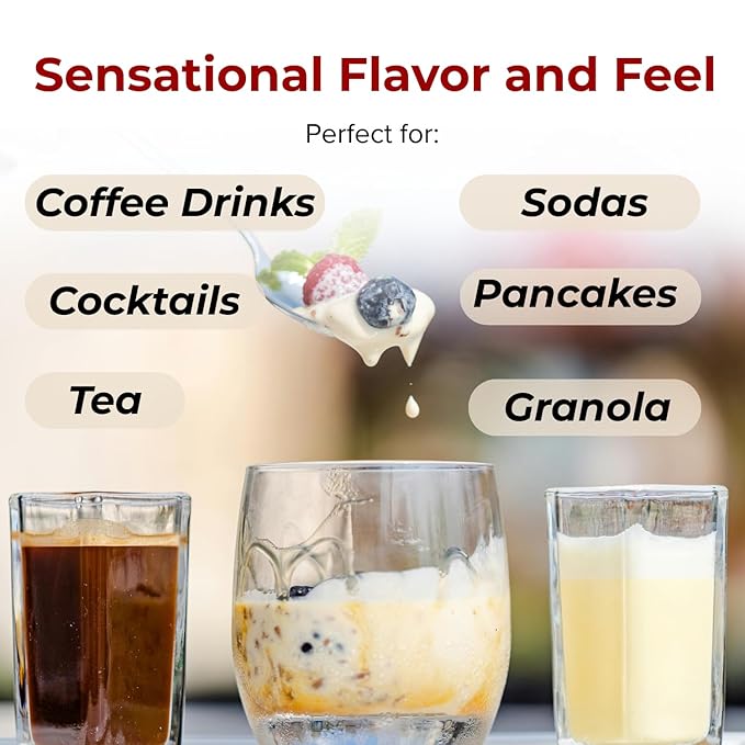Dolcezza Allulose Simple Syrup, All Natural Low Sugar Sweetener for Coffee, Baking, and Drinks. Keto Friendly Monkfruit Blend. No Stevia or Artificial Sweeteners. No Aftertaste. 12 fl oz