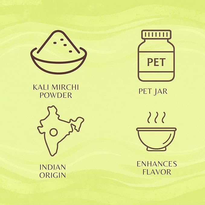 AYURVEDASHREE Black Pepper Powder (Peppercorns), Premium Quality 100gm PET Jar | All Natural | | Non-GMO | Piper nigrum | Indian Spice.