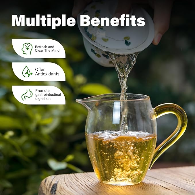 YUANSHENG Premium Organic White Tea,Chinese Silver Needle Loose Leaf White Tea, Premium Silver Tips Loose Leaf Tea With Pekoe Flavour, Rich in Antioxidants, 2.1 Oz