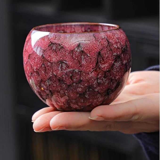 MQjzsh Chinese Japanese teacups, porcelain, kung fu teacups, handmade four-piece sakura powder teacup