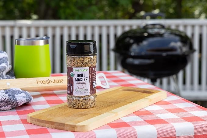 FreshJax Grill Master Montreal Steak Seasoning ??Organic Low Sodium 6.0 oz Bottle, Bold BBQ & Grilling Spice Blend, Gluten-Free, Non-GMO, Keto & Paleo Friendly, Perfect for Steak, Burgers & Roasts