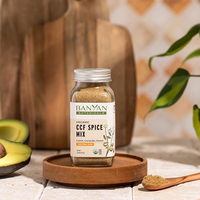 Banyan Botanicals CCF Spice Mix (Cumin, Coriander, Fennel)??Powder Blend of Organic Indian Spices for Cooking & Baking ?“Savory Spice Blend Inspired by CCF Tea 2.8 oz ?“Non-GMO Sustainably Sourced Vegan