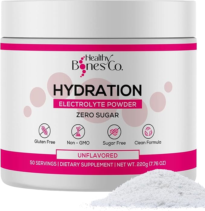 Sugar-Free Electrolyte Powder Drink Mix Fast Hydration (220 gr, Unflavored) with Key Electrolytes and Trace Minerals ?“Keto Friendly, Vegan