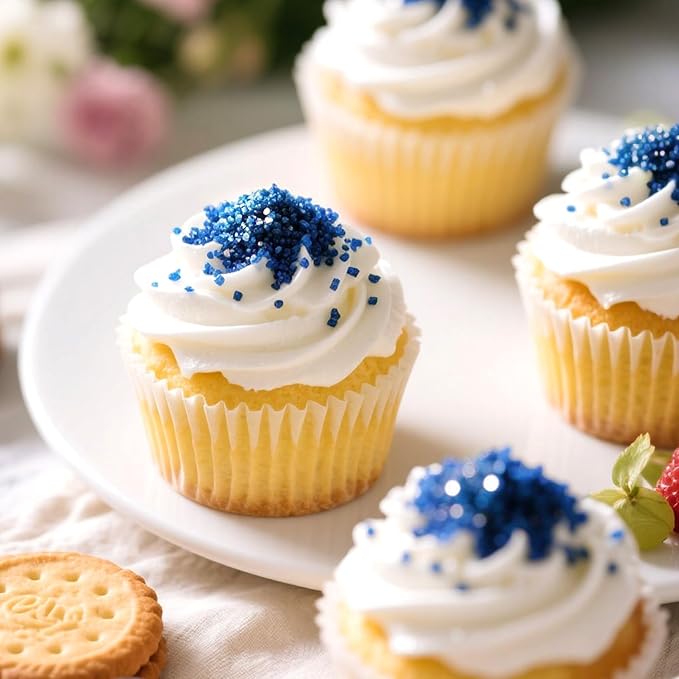 Deep Blue Sanding Sugar Sprinkles, 150g/bottle, Blue Sanding Sprinkles for Cake decorating, Cupcake Toppers Decoration