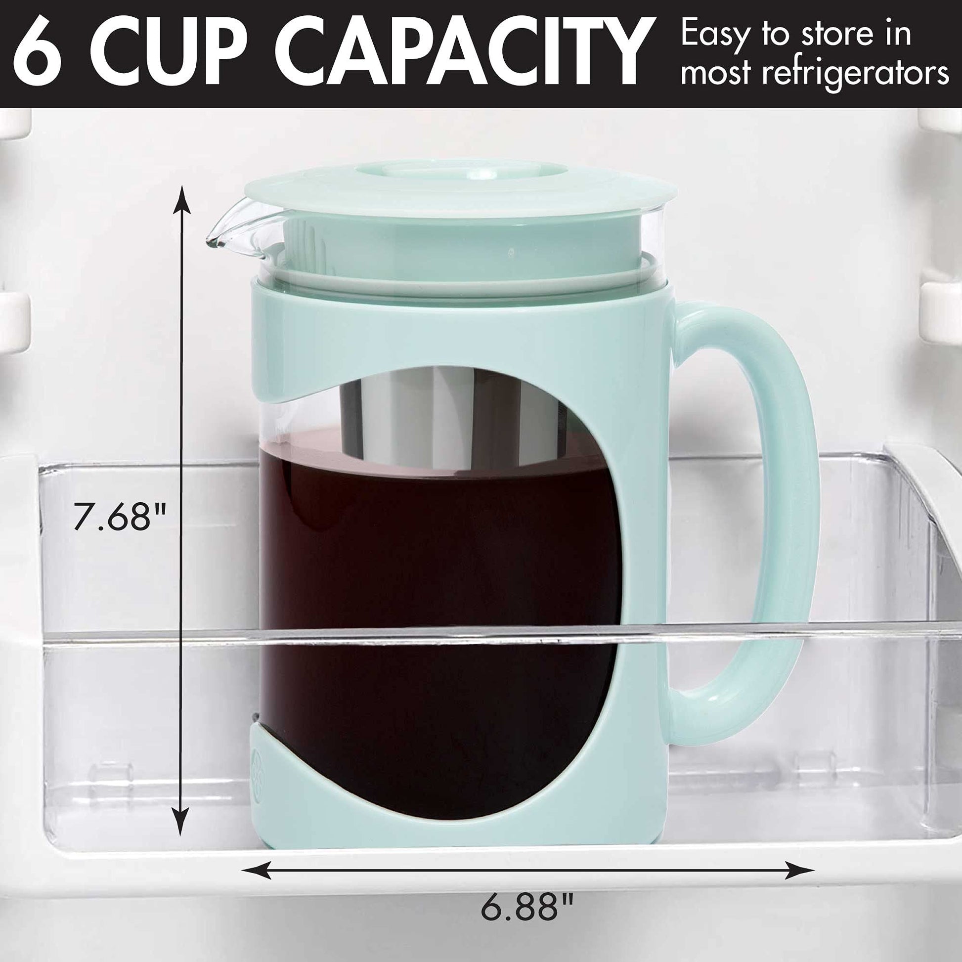 Primula Burke Deluxe Cold Brew Iced Coffee Maker, Comfort Grip Handle, Durable Glass Carafe
