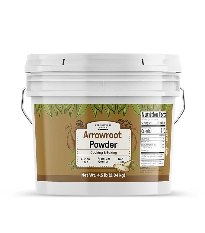 Unpretentious Arrowroot Powder, 1 Gallon, Raw, Non-GMO & Gluten-Free, Paleo Friendly