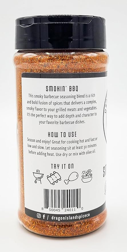 Dragon Island Spice Company | Smokin??BBQ Seasoning - Smoky BBQ Seasoning - Sweet & Smoky Spice Blend - Best Barbecue Seasoning (10.7 Ounce)??"<div>