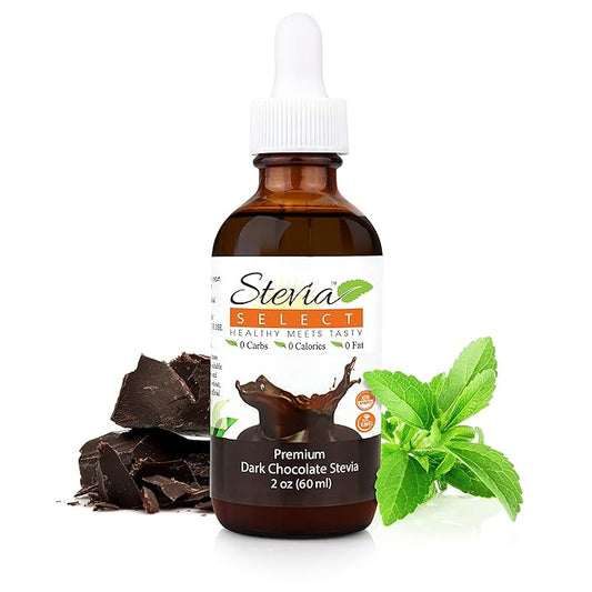 Stevia Select Dark Chocolate Pure Flavored Liquid Stevia ??Zero Calorie Coffee, Tea, Drink & Baking Sweetener, All-Natural, No Erythritol, Keto-Friendly Sugar Alternative, 300 Servings ??2 Oz (1 Pack)