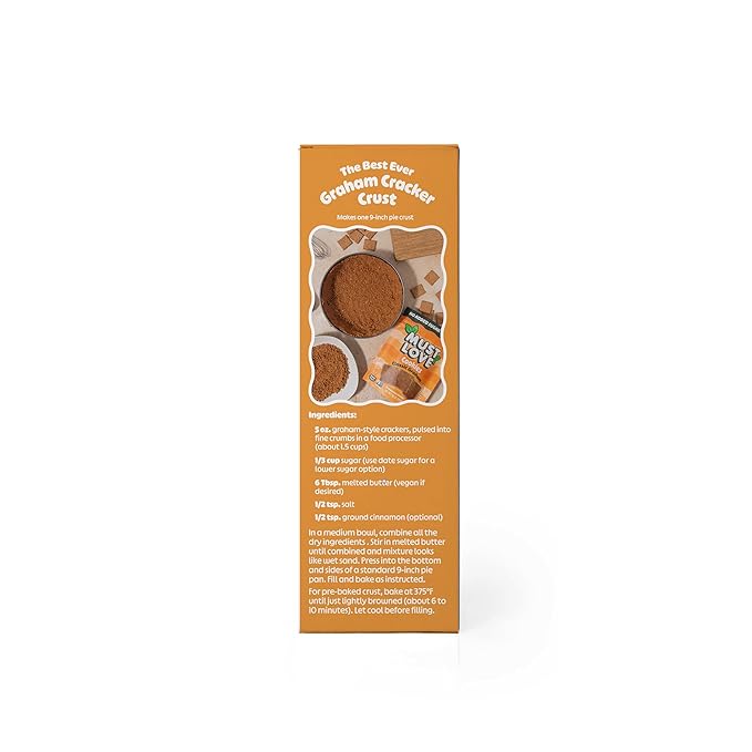 Must Love Classic Graham - No Added Sugar, Sweetened with Dates - Great for Pie Crust, Mini S'more, Cheese Boards - Simple Ingredients, Vegan, Plant-Based - Healthy Snacking for Family, 2 Pack x 5 oz