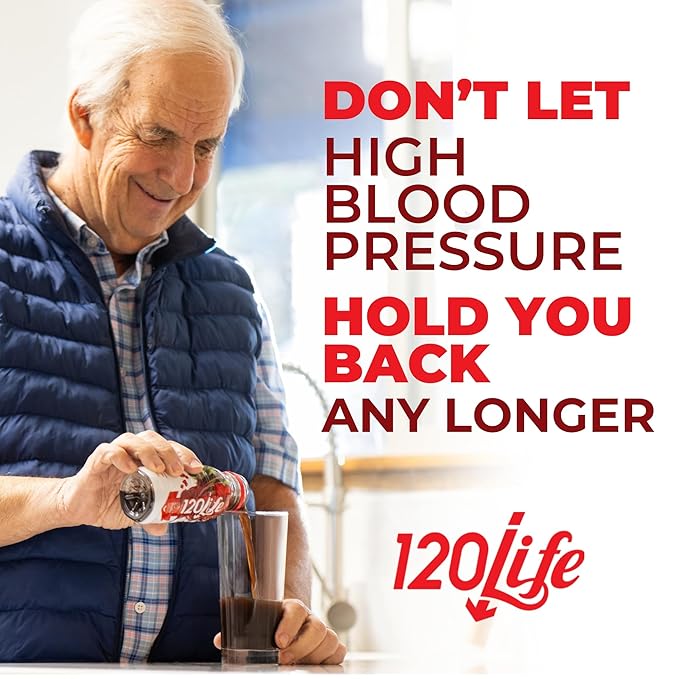 120/Life Blood Pressure Support, Beet Root Juice, Pomegranate Extract, Cranberry Juice, Tart Cherry, Hibiscus, and Magnesium (8 Fl Oz, Pack of 28) - Gluten-Free & Vegan