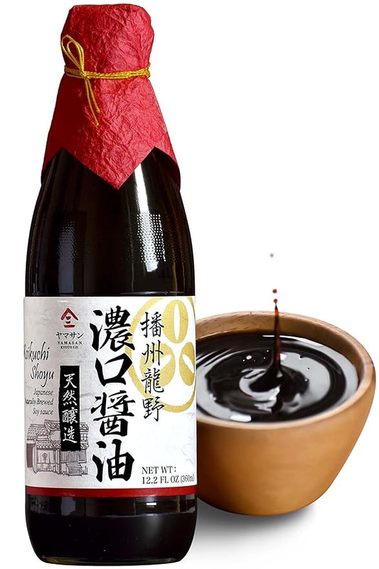 YAMASAN KYOTO UJI Soy Sauce Artisanal Classic 500 Days Aged, Japanese Premium Handmade, Naturally Brewed, No Additives, Non-GMO, Made in Japan (360ml)