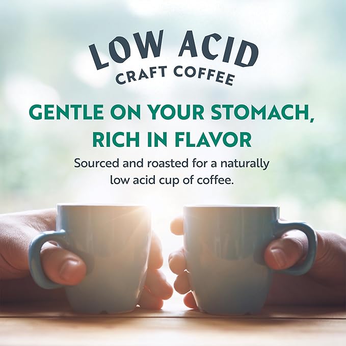 Clean Coffee Co. - Low Acid Dark Roast, Tested for Molds and Toxins, Honduras Blend, Notes of Caramel, Dark Chocolate, and Toasted Malts (Ground, 12 oz Bag)