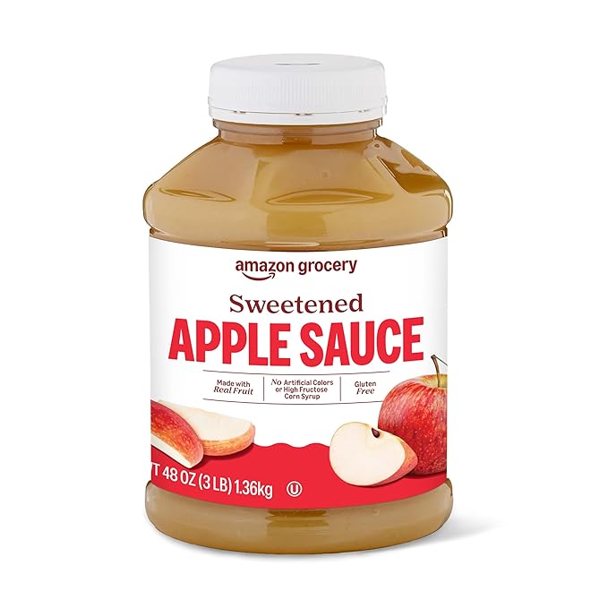 Amazon Grocery, Sweetened Apple Sauce, 48 Oz (Previously Happy Belly, Packaging May Vary)