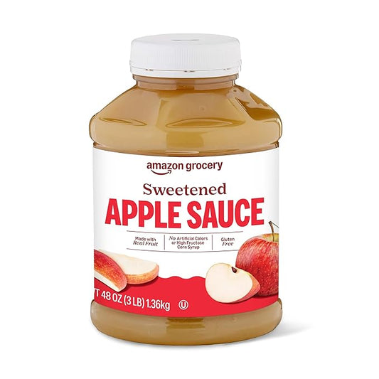 Amazon Grocery, Sweetened Apple Sauce, 48 Oz (Previously Happy Belly, Packaging May Vary)