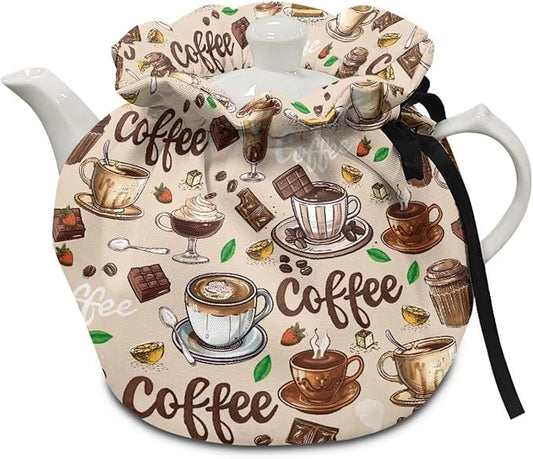 Coffee Tea Cozy for Teapot Insulated Dust Proof Tea Pot Cozy for Keeping Warm Soft & Washable Teapot Insulation Cover for Breakfast Extra Thick Designed in England