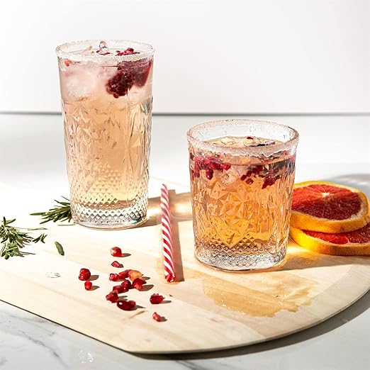 Bormioli Rocco Bartender Stone 16.5 oz. Cooler Glasses, Clear, Set of 6