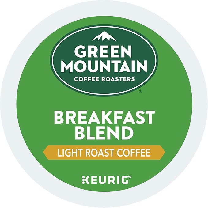 Green Mountain Coffee Roasters Breakfast Blend, Keurig Single Serve K-Cup Pods, Light Roast Coffee, 60 Count, (6 Packs of 10)