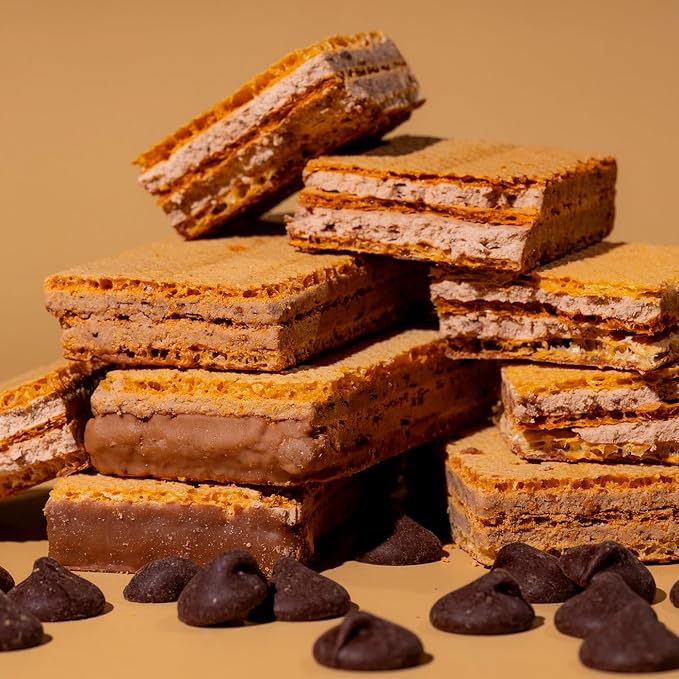 BariWise Protein Wafer Bar, Chocolate Hazelnut, High Fiber, Low Carb Keto Friendly Snack (8ct)