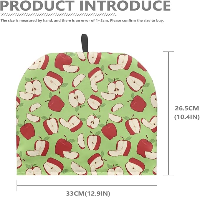 Large Tea Cozy for Teapot Red Apple Print Extra Thick Tea Pot Cover Home Kitchen Decoration Insulated Teapot Cozy Dust Kitchen Accessories for Home Daily