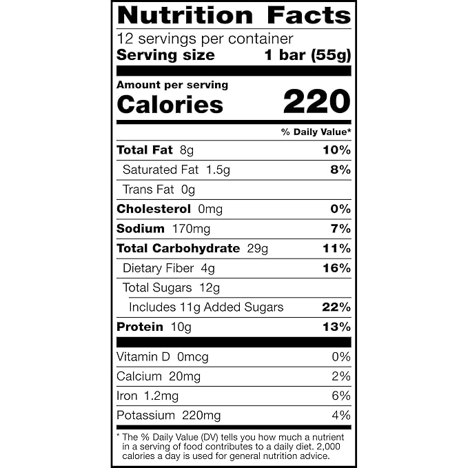 RXBAR Nut Butter and Oat Protein Bars, Protein Snacks, Snack Bars, Honey Cinnamon Peanut Butter, 23.2oz Box (12 Bars)