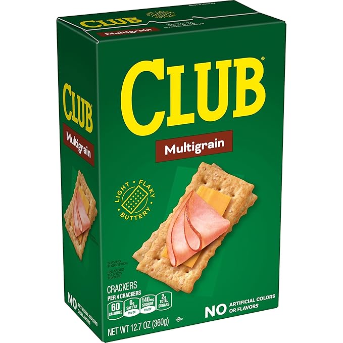 Club Crackers, Lunch Snacks, Snack Crackers, Multigrain, 152.4oz (12 Boxes)
