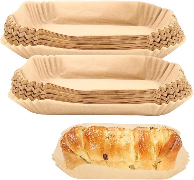 200 Pcs Baking PAPER Loaf Pan Liners for Baking Bread Non-Stick Pre Formed Parchment Paper for Bread Pan, Ideal Disposable Loaf Liners for Toast, Cakes, Banana Breads