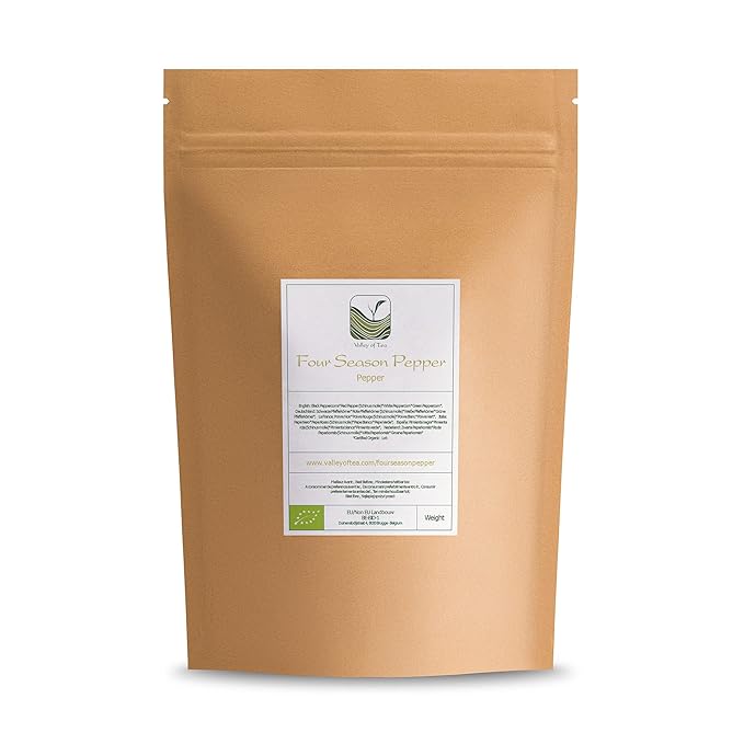 Four Peppercorn Rainbow Blend Organic - Pepper Blend For Grinder - Peppercorn Multi Colored Mix Gourmet Melange 4 Peppercorn Blend Rainbow Peppercons For Grinder Organic Peppercorn Melange