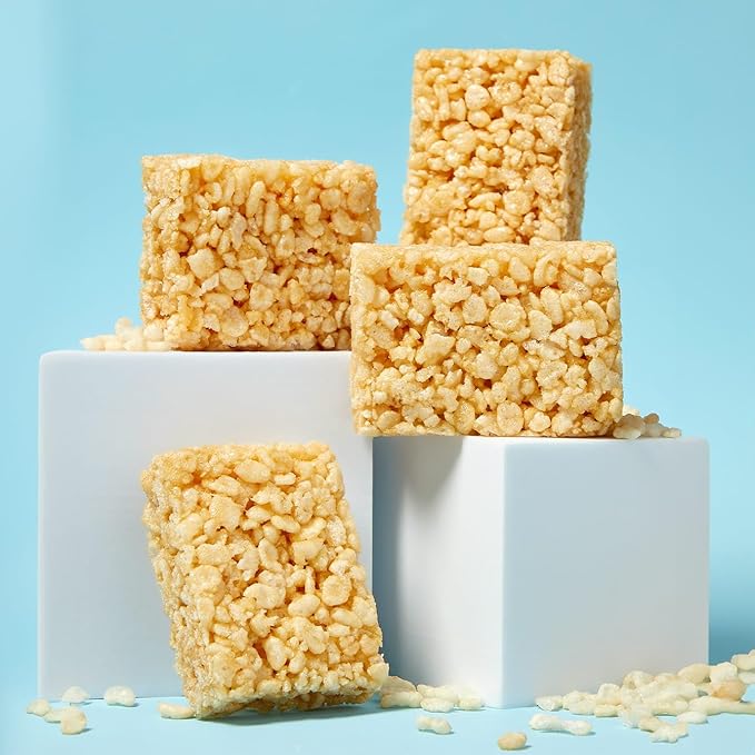 Skinny Crispy Original Vanilla Rice Treats ??Low Sugar (4g), Vegan, Gluten-Free, Dairy-Free, Non-GMO, Top 9 Allergen-Free, Healthy Snack Bars, 15 Count