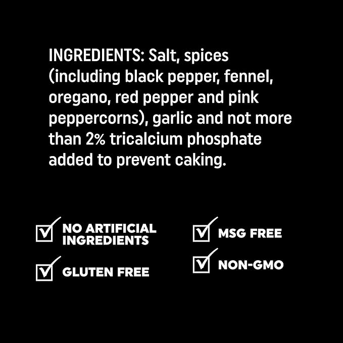 Fire & Smoke Society Steak King Steak Seasoning | BBQ Rubs for Smoking and Grilling Meat | Filet Mignon, Ribeye, Beef, Lamb and Burgers | BBQ Rubs and Spices | Black pepper, Fennel, Oregano, Pink Peppercorns | XL 11.5 oz