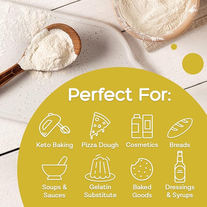 MD. Life Xanthan Gum for Baking Keto - 8oz ??100% Natural Xanthan Gum Powder - Keto Friendly & Gluten Free ??Carb Free Xanthan Gum for Baking, Food Thickener & Ice Cream Stabilizer