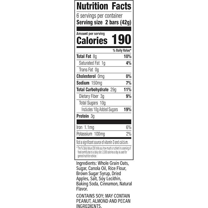 Nature Valley Crunchy Granola Bars, Apple Crisp, Limited Edition Box, 12 Bars, 8.94 oz (6 Pouches)